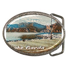 Calm Day On Lake Garda Belt Buckles