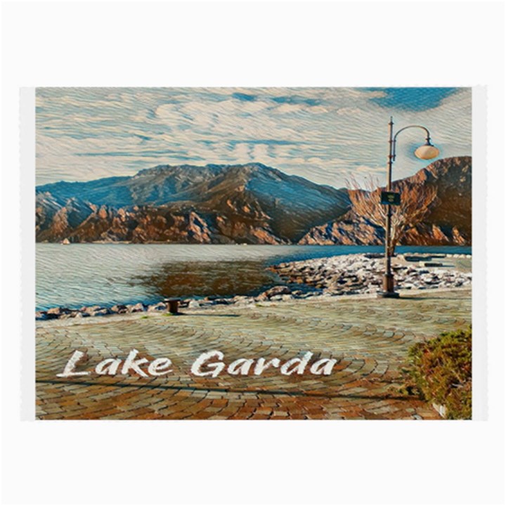 Calm Day On Lake Garda Large Glasses Cloth (2 Sides)