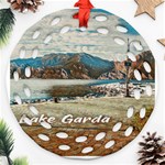 Calm Day On Lake Garda Ornament (Round Filigree) Front