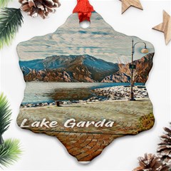 Calm Day On Lake Garda Ornament (snowflake) by ConteMonfrey