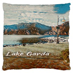 Calm Day On Lake Garda Large Cushion Case (two Sides)