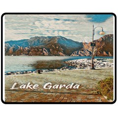 Calm Day On Lake Garda Fleece Blanket (medium) by ConteMonfrey