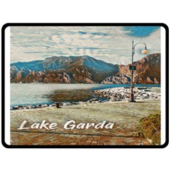 Calm Day On Lake Garda Fleece Blanket (large) by ConteMonfrey