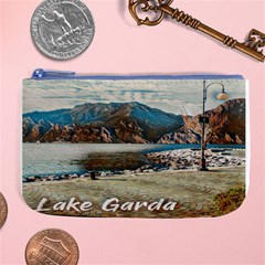 Calm Day On Lake Garda Large Coin Purse by ConteMonfrey