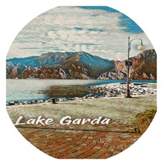 Calm Day On Lake Garda Wooden Bottle Opener (round) by ConteMonfrey