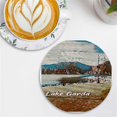 Calm Day On Lake Garda Uv Print Round Tile Coaster by ConteMonfrey