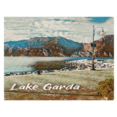 Calm Day On Lake Garda One Side Premium Plush Fleece Blanket (extra Small)