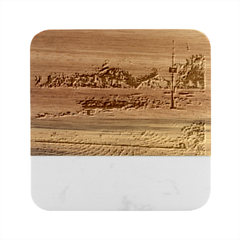 Calm Day On Lake Garda Marble Wood Coaster (square) by ConteMonfrey