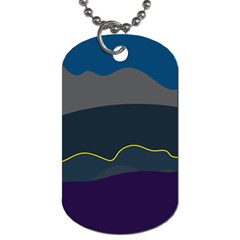 Abstract Landscape Art Design Pattern Water Dog Tag (two Sides)