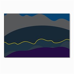 Abstract Landscape Art Design Pattern Water Postcards 5  X 7  (pkg Of 10)