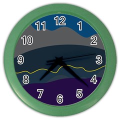 Abstract Landscape Art Design Pattern Water Color Wall Clock