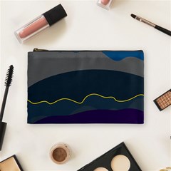 Abstract Landscape Art Design Pattern Water Cosmetic Bag (medium)