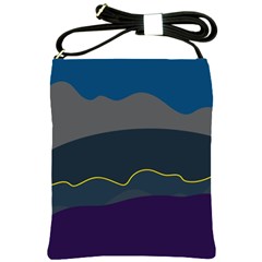 Abstract Landscape Art Design Pattern Water Shoulder Sling Bag