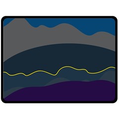 Abstract Landscape Art Design Pattern Water One Side Fleece Blanket (large)