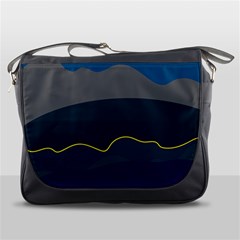 Abstract Landscape Art Design Pattern Water Messenger Bag by Jancukart