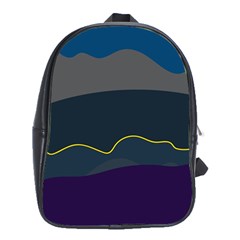 Abstract Landscape Art Design Pattern Water School Bag (xl)