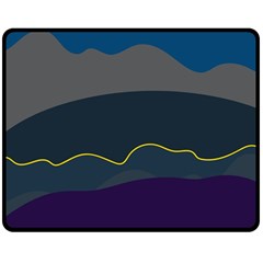 Abstract Landscape Art Design Pattern Water Fleece Blanket (medium)