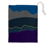 Abstract Landscape Art Design Pattern Water Drawstring Pouch (4XL) Front