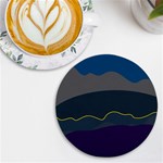 Abstract Landscape Art Design Pattern Water UV Print Round Tile Coaster Front