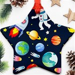 Space Galaxy Seamless Background Ornament (Star) Front