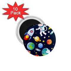 Space Galaxy Seamless Background 1 75  Magnets (10 Pack) 