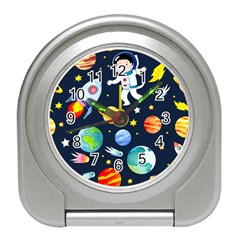 Space Galaxy Seamless Background Travel Alarm Clock