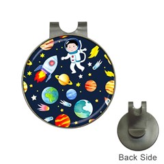 Space Galaxy Seamless Background Hat Clips With Golf Markers