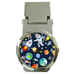 Space Galaxy Seamless Background Money Clip Watches