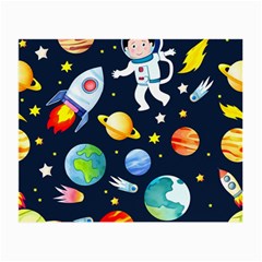 Space Galaxy Seamless Background Small Glasses Cloth (2 Sides) by Jancukart