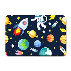 Space Galaxy Seamless Background Small Doormat