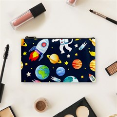 Space Galaxy Seamless Background Cosmetic Bag (small)