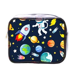 Space Galaxy Seamless Background Mini Toiletries Bag (one Side)