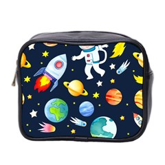 Space Galaxy Seamless Background Mini Toiletries Bag (two Sides)