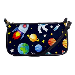 Space Galaxy Seamless Background Shoulder Clutch Bag