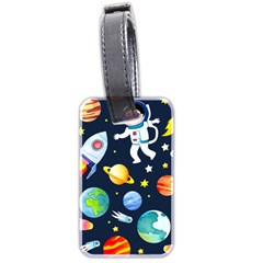 Space Galaxy Seamless Background Luggage Tag (two Sides)