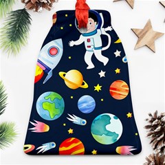 Space Galaxy Seamless Background Bell Ornament (two Sides)