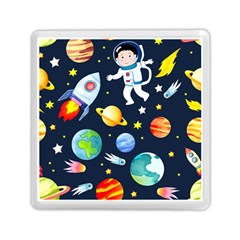 Space Galaxy Seamless Background Memory Card Reader (square)