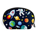 Space Galaxy Seamless Background Accessory Pouch (Large) Front