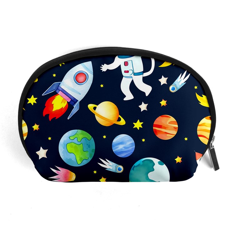 Space Galaxy Seamless Background Accessory Pouch (Large)