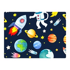 Space Galaxy Seamless Background Premium Plush Fleece Blanket (mini)