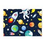 Space Galaxy Seamless Background Crystal Sticker (A4) Front