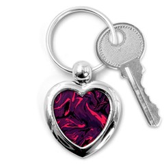 Abstract Pattern Texture Art Key Chain (heart)