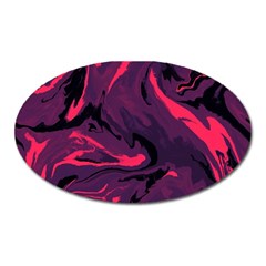 Abstract Pattern Texture Art Oval Magnet