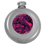 Abstract Pattern Texture Art Round Hip Flask (5 oz) Front