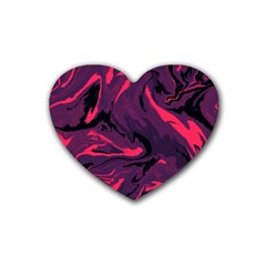 Abstract Pattern Texture Art Rubber Coaster (heart)