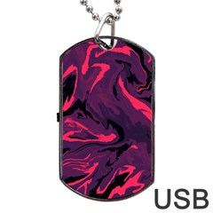 Abstract Pattern Texture Art Dog Tag Usb Flash (one Side)