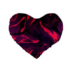 Abstract Pattern Texture Art Standard 16  Premium Flano Heart Shape Cushions