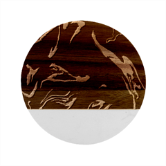 Abstract Pattern Texture Art Marble Wood Coaster (round)