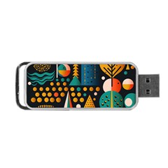 Christmas Pattern Portable Usb Flash (one Side)