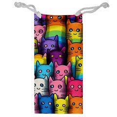 Cats Cat Cute Animal Rainbow Pattern Colorful Jewelry Bag